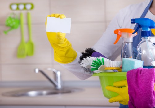 Bathroom deep cleaning during a move-out service in Queens Park